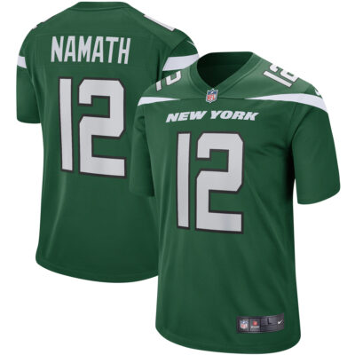 Joe Namath New York Jets Green Home Jersey - All Stitched
