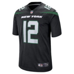 Alternative view of Joe Namath New York Jets Black Alternate Jersey - All Stitched