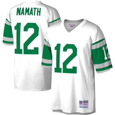 Joe Namath New York Jets White Legacy Jersey - All Stitched