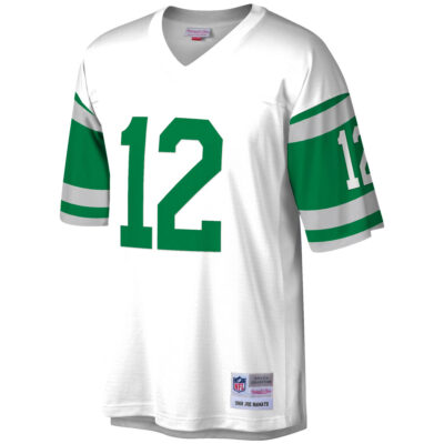 Alternative view of Joe Namath New York Jets White Legacy Jersey - All Stitched