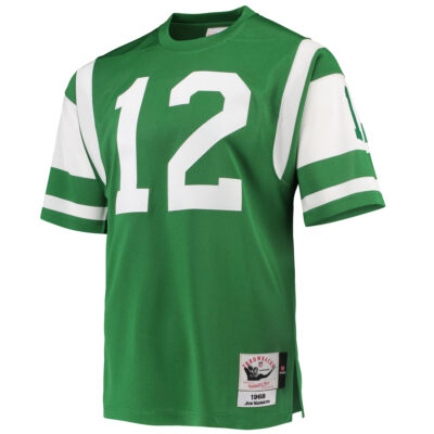 Alternative view of Joe Namath New York Jets Green 1968 Throwback Jersey - All Stitched