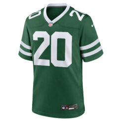 Alternative view of Breece Hall New York Jets Green Home Game Jersey - All Stitched