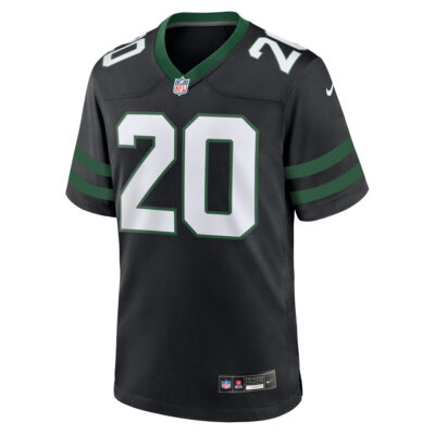 Alternative view of Breece Hall New York Jets Black Alternate Game Jersey - All Stitched