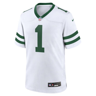 Alternative view of Ahmad Sauce Gardner New York Jets White Road Game Jersey - All Stitched