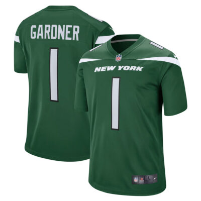 Ahmad Sauce Gardner New York Jets Green Home Jersey - All Stitched