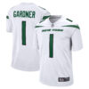 Ahmad Sauce Gardner New York Jets White Road Jersey - All Stitched