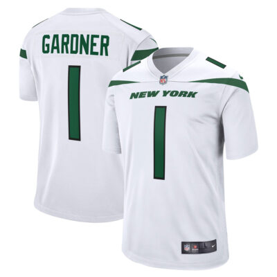 Ahmad Sauce Gardner New York Jets White Road Jersey - All Stitched