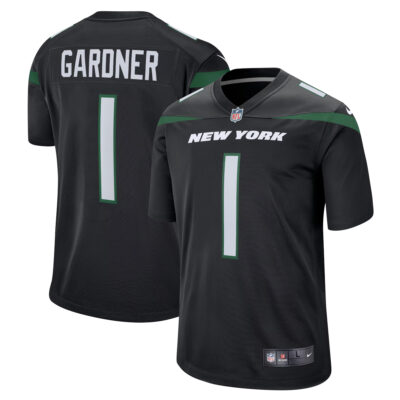 Ahmad Sauce Gardner New York Jets Black Alternate Jersey - All Stitched