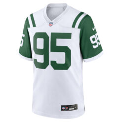 Alternative view of Quinnen Williams New York Jets White Classic Alternate Game Jersey - All Stitched