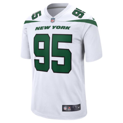 Alternative view of Quinnen Williams New York Jets White Road Jersey - All Stitched