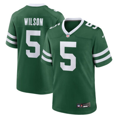 Garrett Wilson New York Jets Green Home Game Jersey - All Stitched