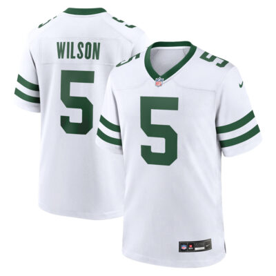 Garrett Wilson New York Jets White Road Game Jersey - All Stitched