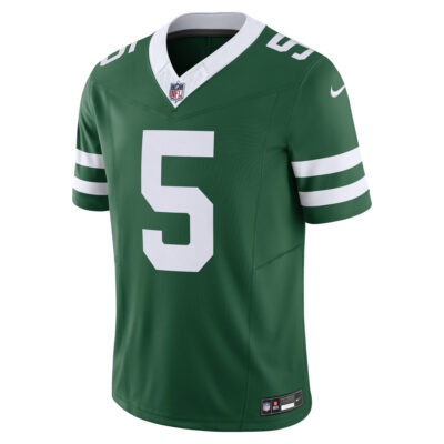 Alternative view of Garrett Wilson New York Jets Green Home Vapor F.U.S.E Limited Jersey - All Stitched