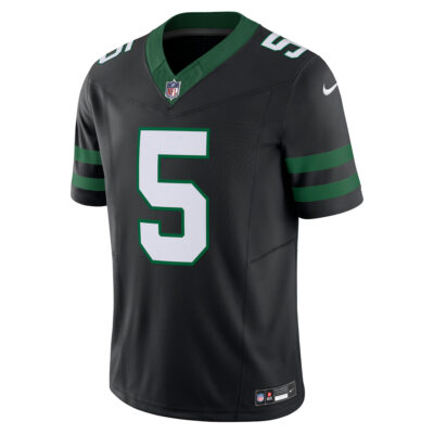 Alternative view of Garrett Wilson New York Jets Black Alternate Vapor F.U.S.E Limited Jersey - All Stitched