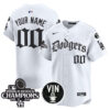 Custom Los Angeles Dodgers White Gothic Style Limited Jersey - All Stitched