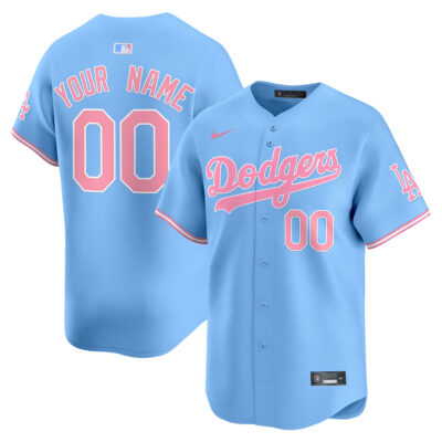 Custom Los Angeles Dodgers Bubblegum Light Blue Limited Jersey - All Stitched