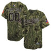 Custom Los Angeles Dodgers USMC Woodland Camo Limited Jersey - All Stitched