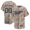 Custom Los Angeles Dodgers USMC Desert Camo Limited Jersey - All Stitched