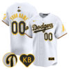 Custom Los Angeles Dodgers Black Mamba White Limited Jersey - All Stitched
