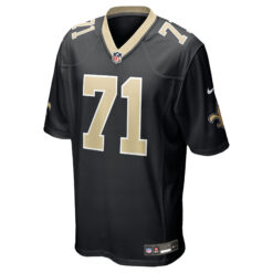 Alternative view of Kelvin Banks Jr New Orleans Saints Black Home Game Jersey - All Stitched