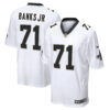 Kelvin Banks Jr New Orleans Saints White Road Game Jersey - All Stitched