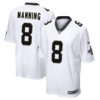 Archie Manning New Orleans Saints White Road Game Jersey - All Stitched