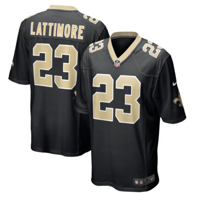 Marshon Lattimore New Orleans Saints Black Home Game Jersey - All Stitched