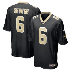Tyler Shough New Orleans Saints Black Home Game Jersey - All Stitched