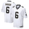 Tyler Shough New Orleans Saints White Road Game Jersey - All Stitched