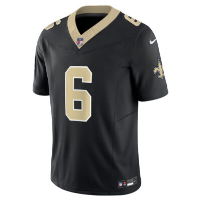 Alternative view of Tyler Shough New Orleans Saints Black Home Vapor F.U.S.E Limited Jersey - All Stitched