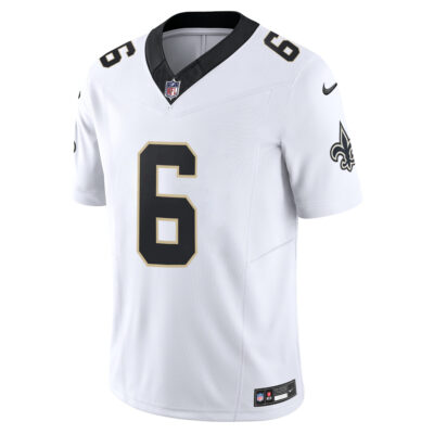 Alternative view of Tyler Shough New Orleans Saints White Road Vapor F.U.S.E Limited Jersey - All Stitched
