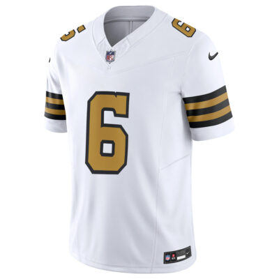 Alternative view of Tyler Shough New Orleans Saints White Alternate Vapor F.U.S.E Limited Jersey - All Stitched