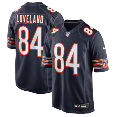 Colston Loveland Chicago Bears Navy Home Game Jersey - All Stitched