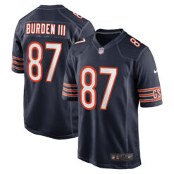 Luther Burden III Chicago Bears Navy Home Game Jersey - All Stitched