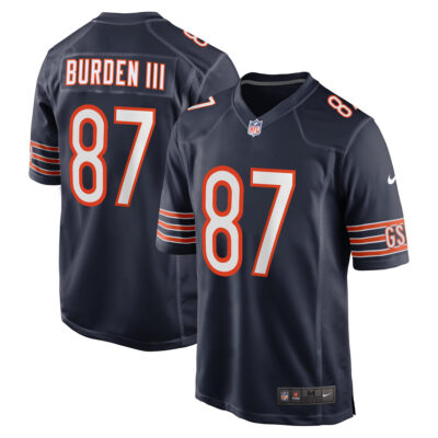 Luther Burden III Chicago Bears Navy Home Game Jersey - All Stitched