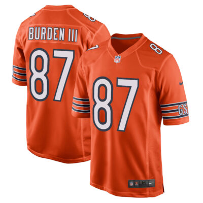 Luther Burden III Chicago Bears Orange Alternate Game Jersey - All Stitched