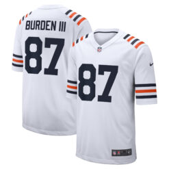 Luther Burden III Chicago Bears White Alternate Game Jersey - All Stitched