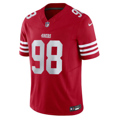 Alternative view of Mykel Williams San Francisco 49ers Scarlet Home Vapor F.U.S.E Limited Jersey - All Stitched