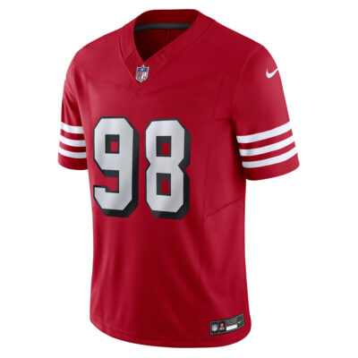 Alternative view of Mykel Williams San Francisco 49ers Scarlet Alternate Vapor F.U.S.E Limited Jersey - All Stitched