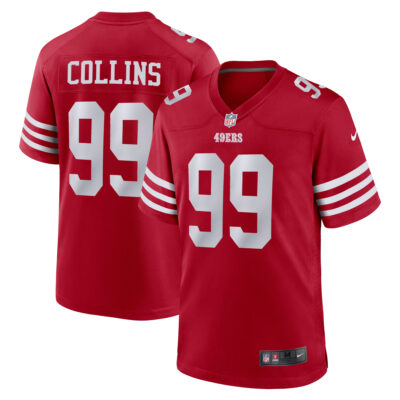 Alfred Collins San Francisco 49ers Scarlet Home Game Jersey - All Stitched