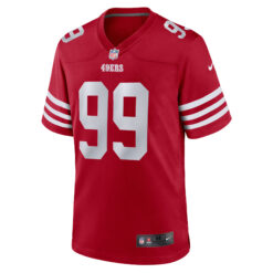 Alternative view of Alfred Collins San Francisco 49ers Scarlet Home Game Jersey - All Stitched
