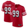 Alfred Collins San Francisco 49ers Scarlet Alternate Game Jersey - All Stitched