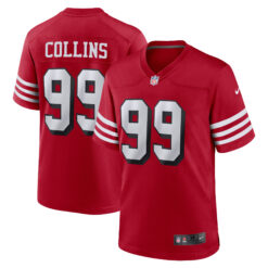 Alfred Collins San Francisco 49ers Scarlet Alternate Game Jersey - All Stitched