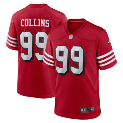 Alfred Collins San Francisco 49ers Scarlet Alternate Game Jersey - All Stitched