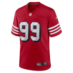 Alternative view of Alfred Collins San Francisco 49ers Scarlet Alternate Game Jersey - All Stitched
