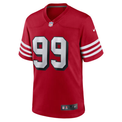 Alternative view of Alfred Collins San Francisco 49ers Scarlet Alternate Game Jersey - All Stitched