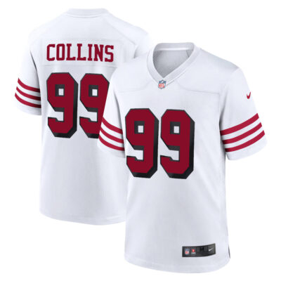 Alfred Collins San Francisco 49ers White Alternate Game Jersey - All Stitched