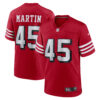 Nick Martin San Francisco 49ers Scarlet Alternate Game Jersey - All Stitched