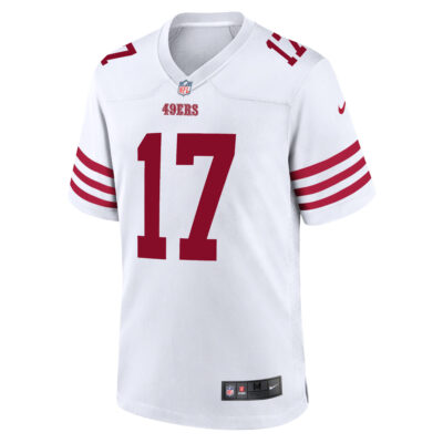 Alternative view of Jordan Watkins San Francisco 49ers White Road Game Jersey - All Stitched