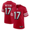 Jordan Watkins San Francisco 49ers Scarlet Alternate Game Jersey - All Stitched
